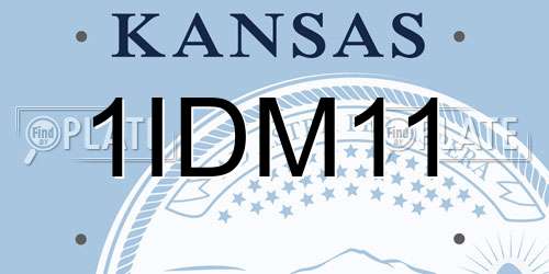 1IDM11 Kansas License Plate