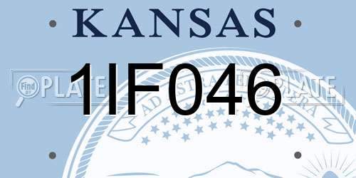 1IF046 Kansas License Plate