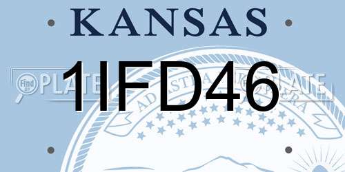 1IFD46 Kansas License Plate