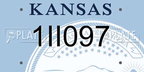 1II097 Kansas License Plate