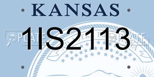 1IS2113 Kansas License Plate