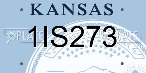 1IS273 Kansas License Plate