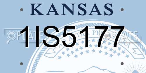 1IS5177 Kansas License Plate