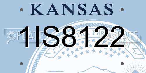 1IS8122 Kansas License Plate
