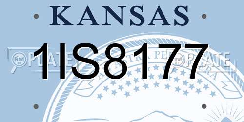 1IS8177 Kansas License Plate
