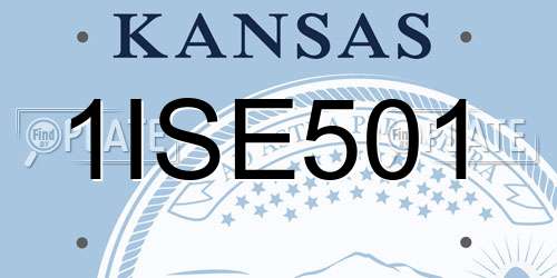 1ISE501 Kansas License Plate