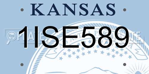 1ISE589 Kansas License Plate