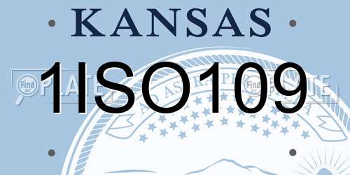 1ISO109 Kansas License Plate