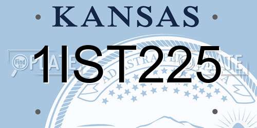 1IST225 Kansas License Plate