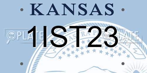 1IST23 Kansas License Plate