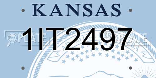 1IT2497 Kansas License Plate