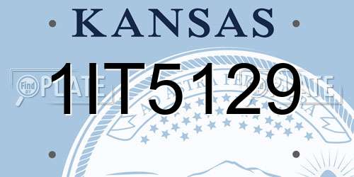 1IT5129 Kansas License Plate