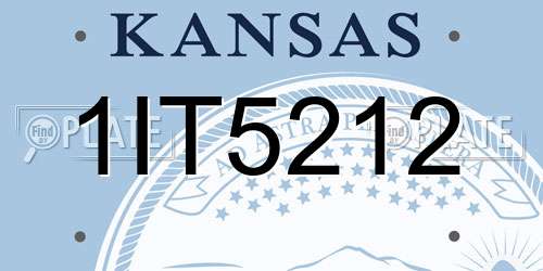 1IT5212 Kansas License Plate