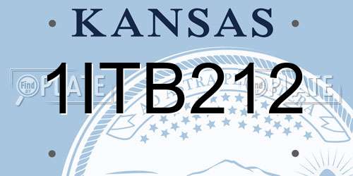 1ITB212 Kansas License Plate