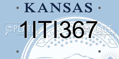 1ITI367 Kansas License Plate