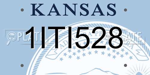 1ITI528 Kansas License Plate