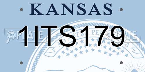 1ITS179 Kansas License Plate