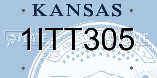 1ITT305 Kansas License Plate