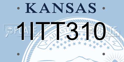1ITT310 Kansas License Plate