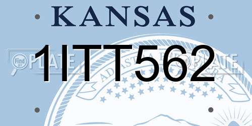 1ITT562 Kansas License Plate