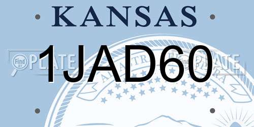 1JAD60 Kansas License Plate