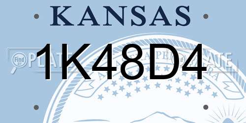 1K48D4 Kansas License Plate