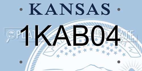 1KAB04 Kansas License Plate