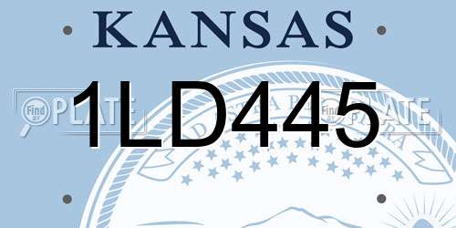 1LD445 Kansas License Plate