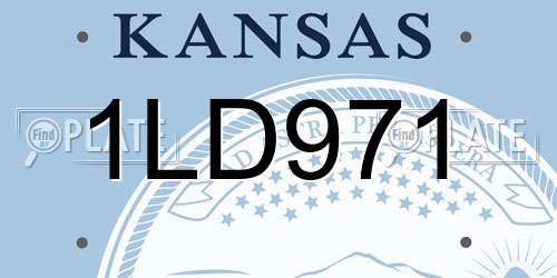 1LD971 Kansas License Plate
