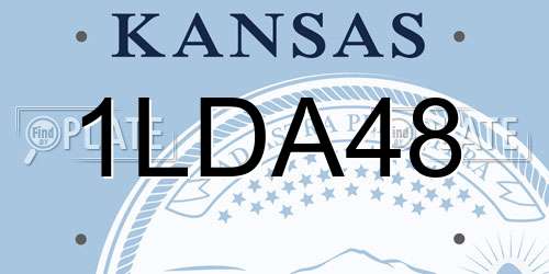 1LDA48 Kansas License Plate