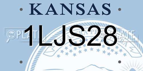 1LJS28 Kansas License Plate