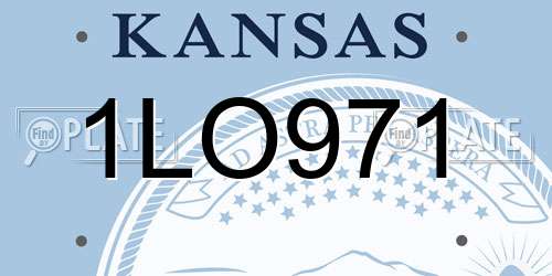 1LO971 Kansas License Plate
