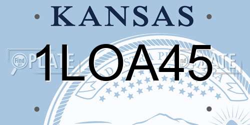 1LOA45 Kansas License Plate