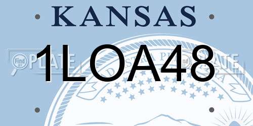 1LOA48 Kansas License Plate