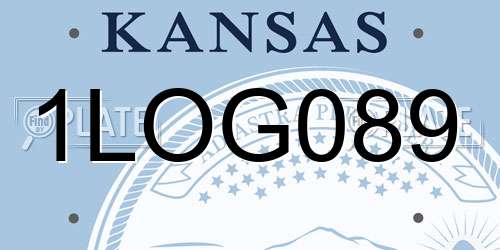 1LOG089 Kansas License Plate