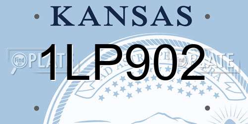 1LP902 Kansas License Plate