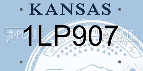 1LP907 Kansas License Plate