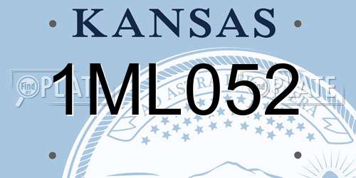 1ML052 Kansas License Plate