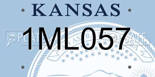 1ML057 Kansas License Plate