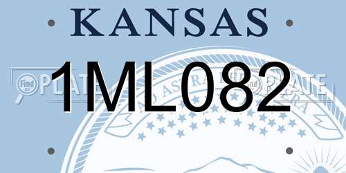 1ML082 Kansas License Plate