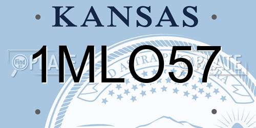 1MLO57 Kansas License Plate