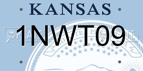 1NWT09 Kansas License Plate
