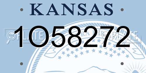 1O58272 Kansas License Plate