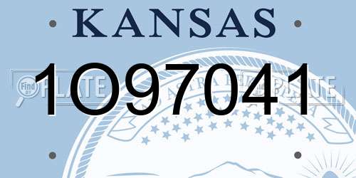 1O97041 Kansas License Plate