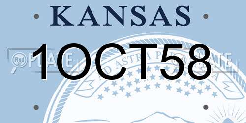 1OCT58 Kansas License Plate