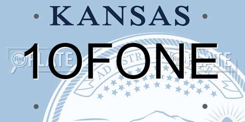 1OFONE Kansas License Plate