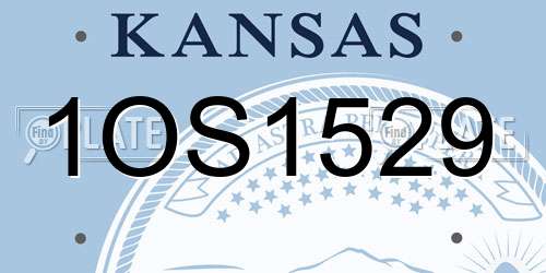 1OS1529 Kansas License Plate