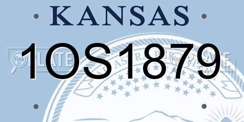 1OS1879 Kansas License Plate