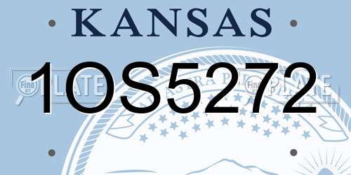 1OS5272 Kansas License Plate