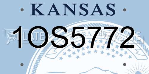 1OS5772 Kansas License Plate